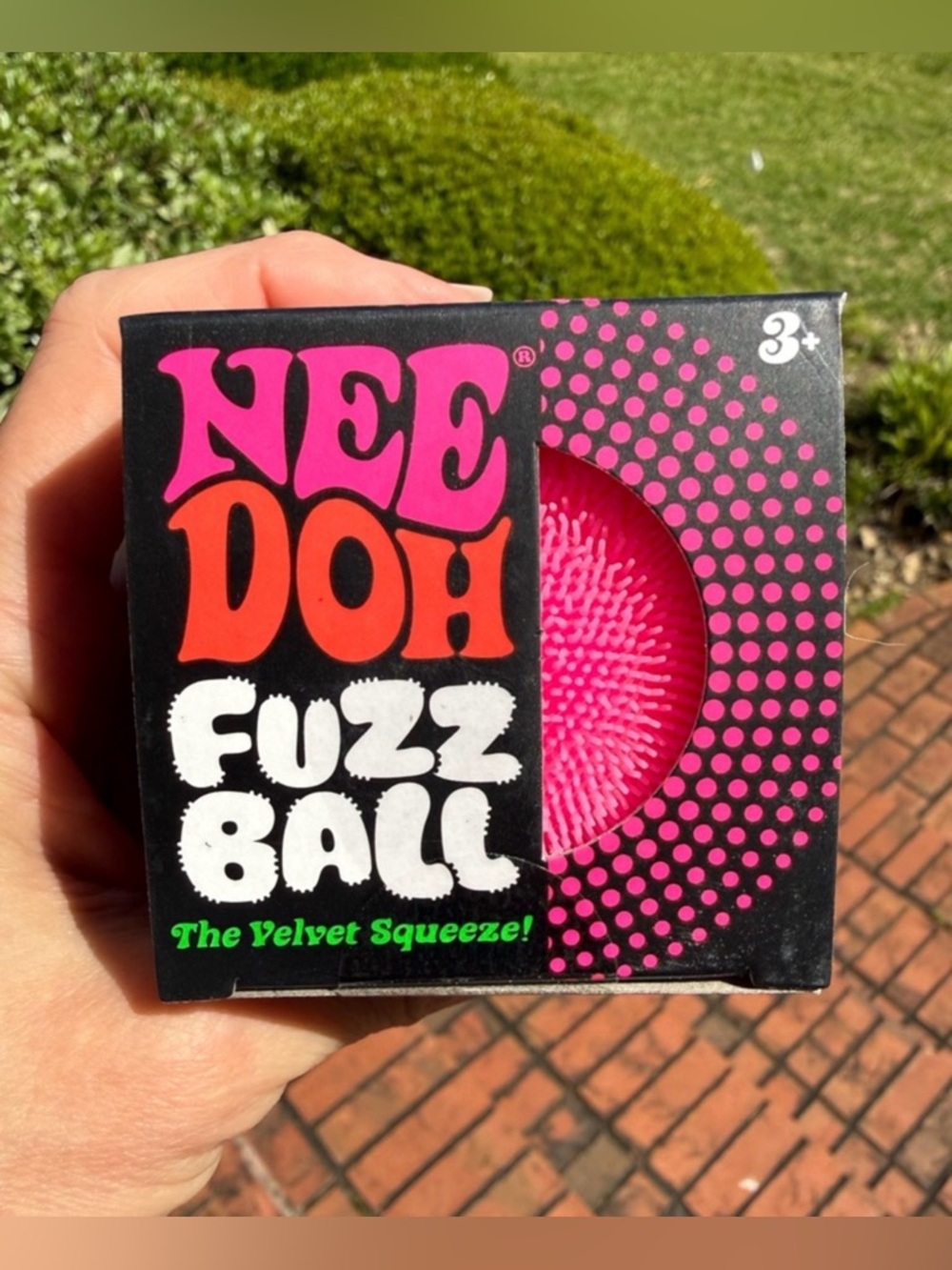 NeeDoh Fuzz Ball Squish Toy - Pink